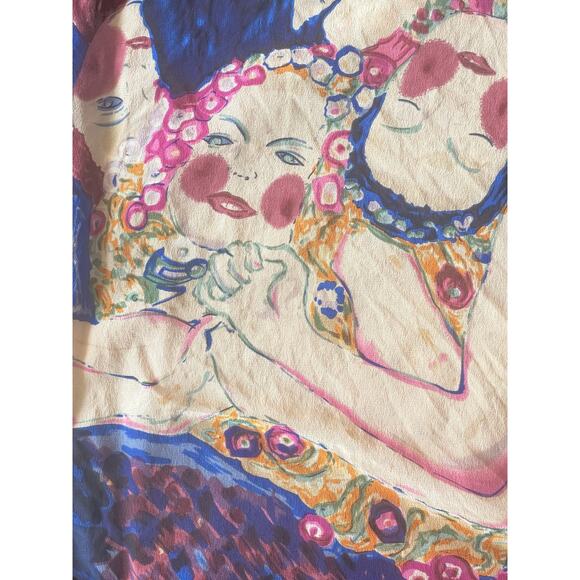 Gustav Klimt THE VIRGIN Silk Art Scarf Square Hand Rolled Hems Artrepro Medici - Picture 5 of 5